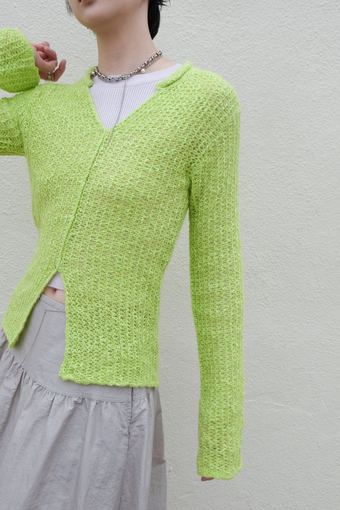"Lily" Net Top (Green/ Black)