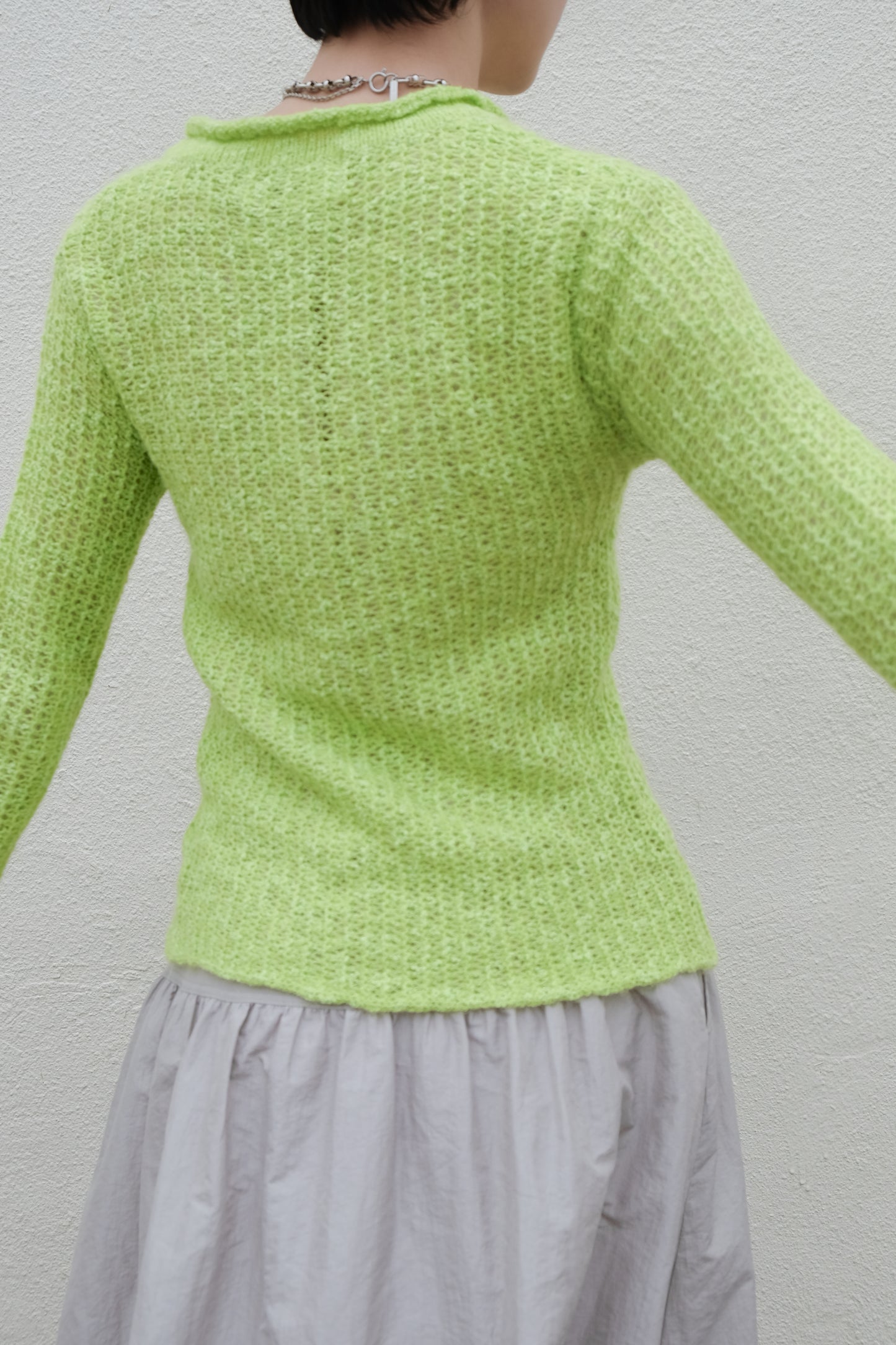 "Lily" Net Top (Green/ Black)