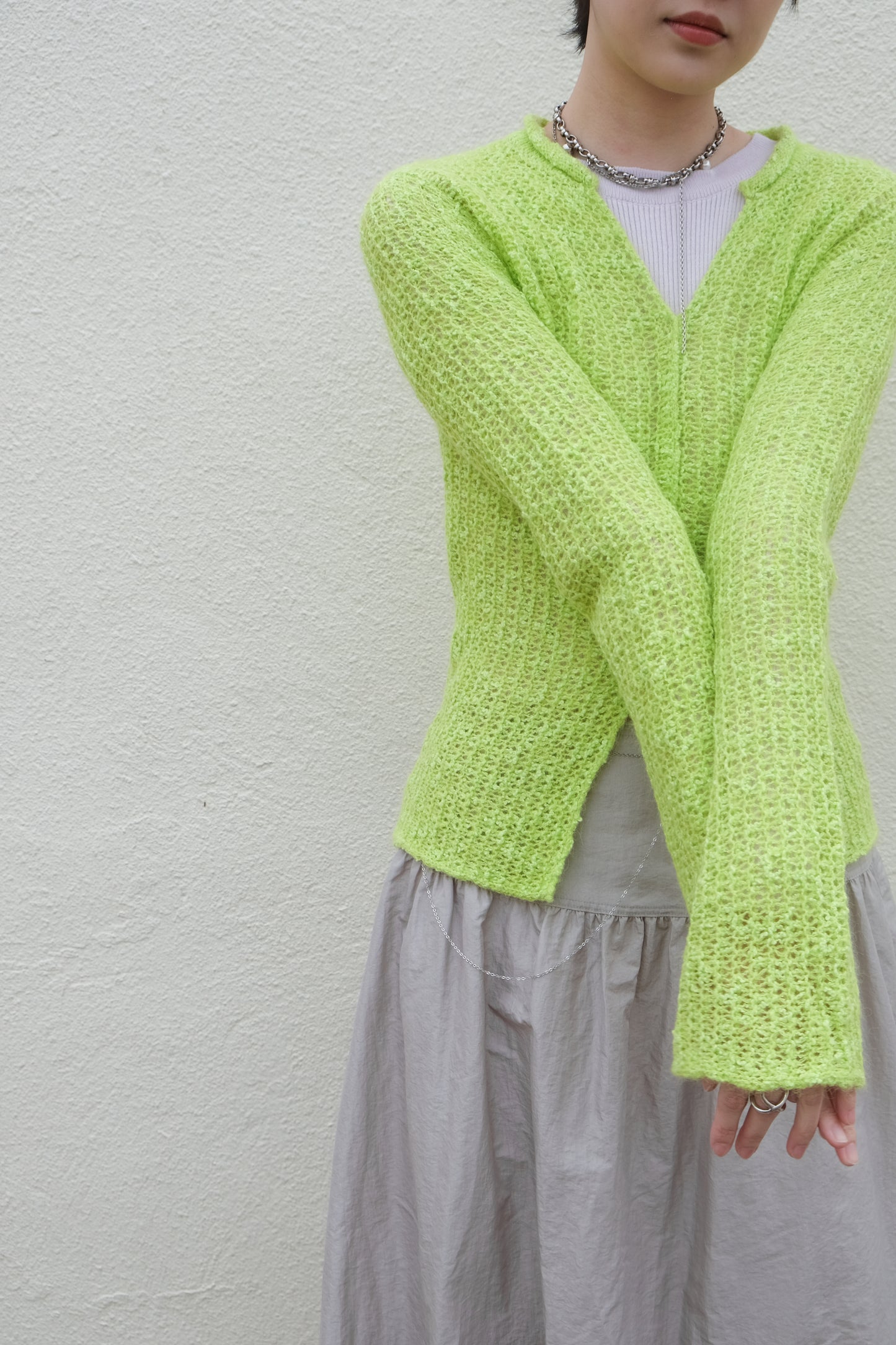 "Lily" Net Top (Green/ Black)