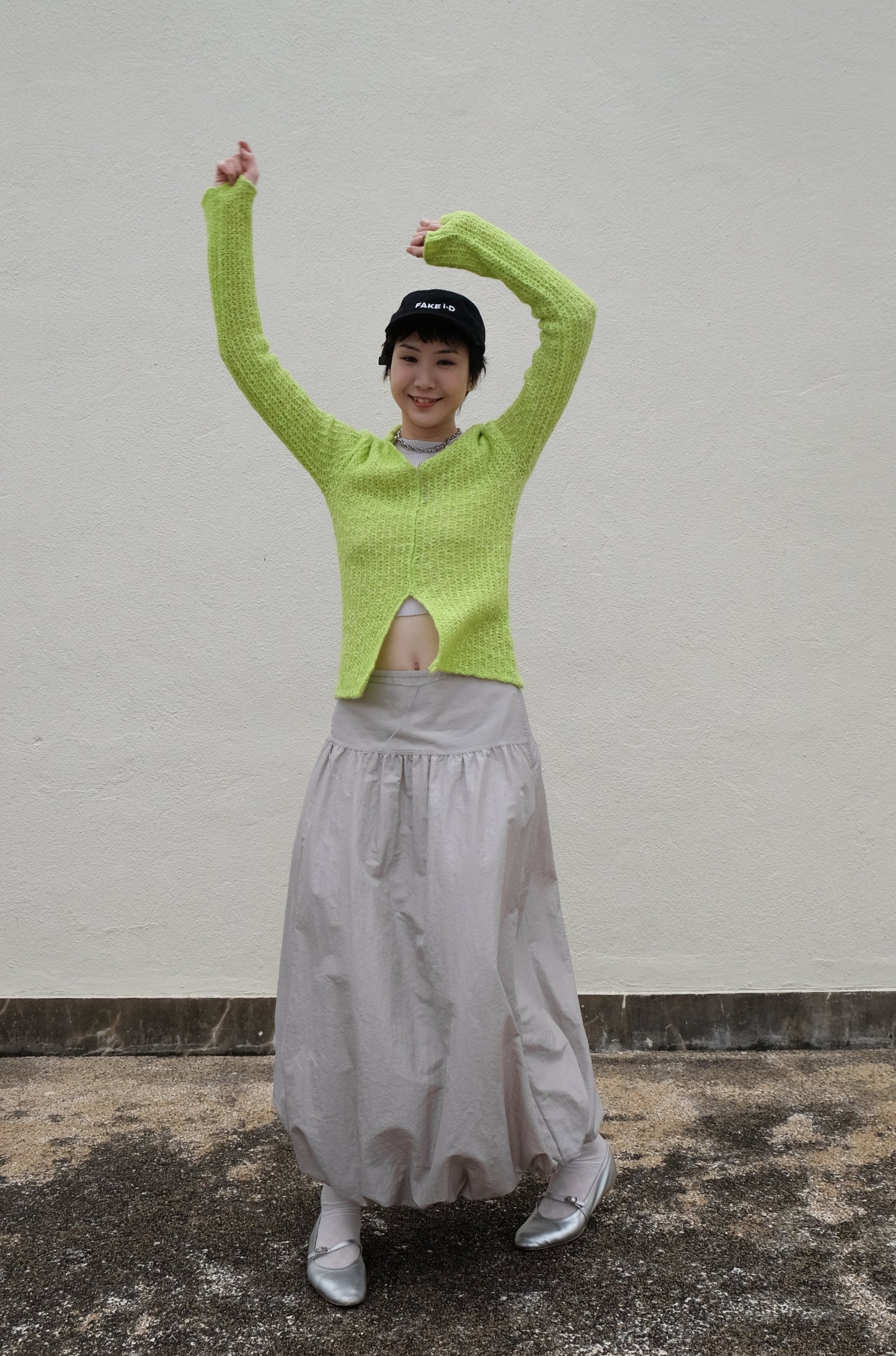 "Lily" Net Top (Green/ Black)