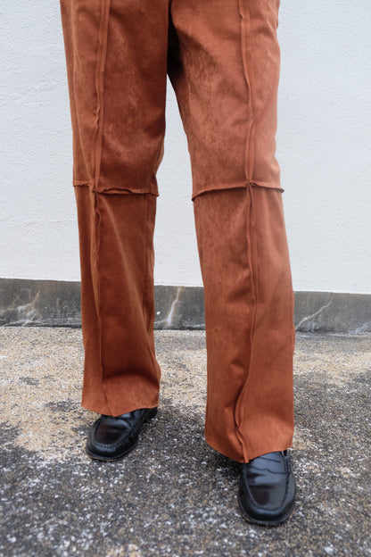 Suede Raw Trimming Pants (Camel)