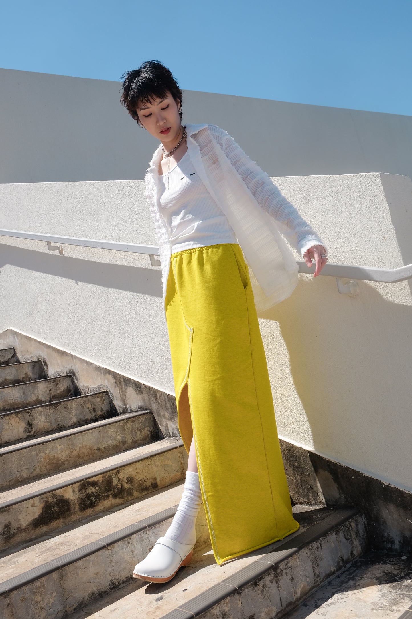 ✨推！Sporty Slit Skirt (Yellow)