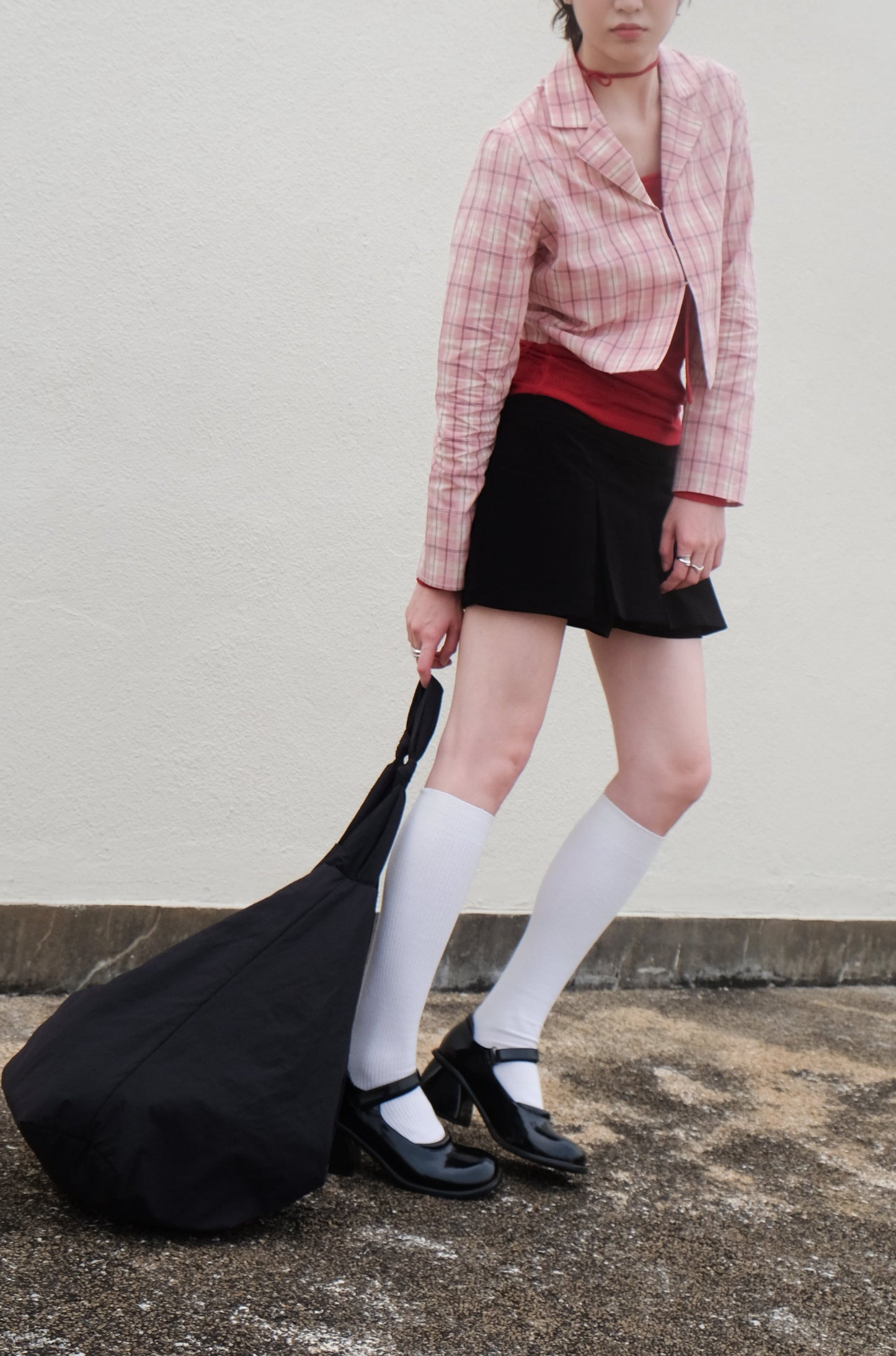 Double-layer Pleated Tennis Skorts (Black/ Camel)
