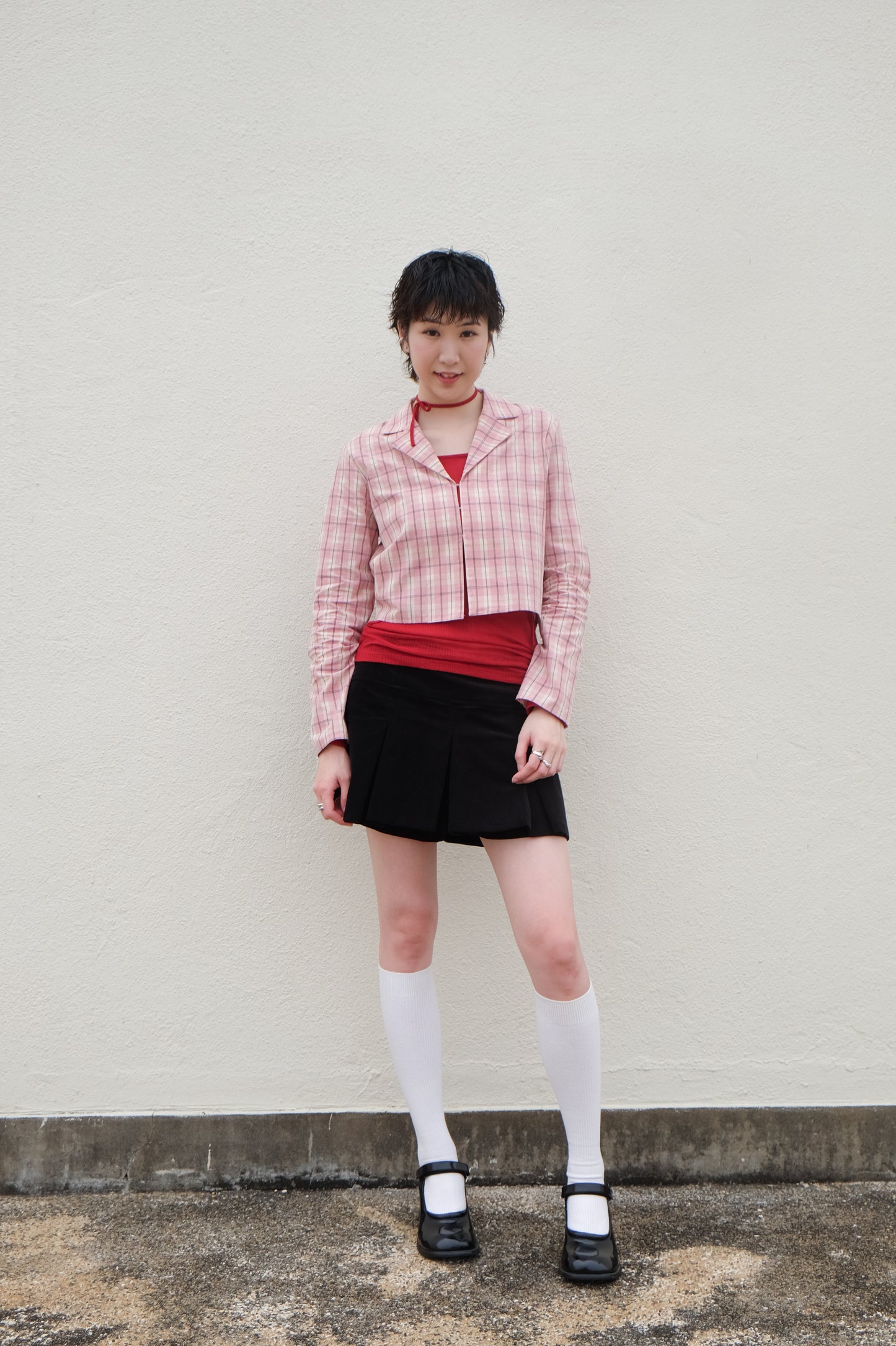 Double-layer Pleated Tennis Skorts (Black/ Camel)