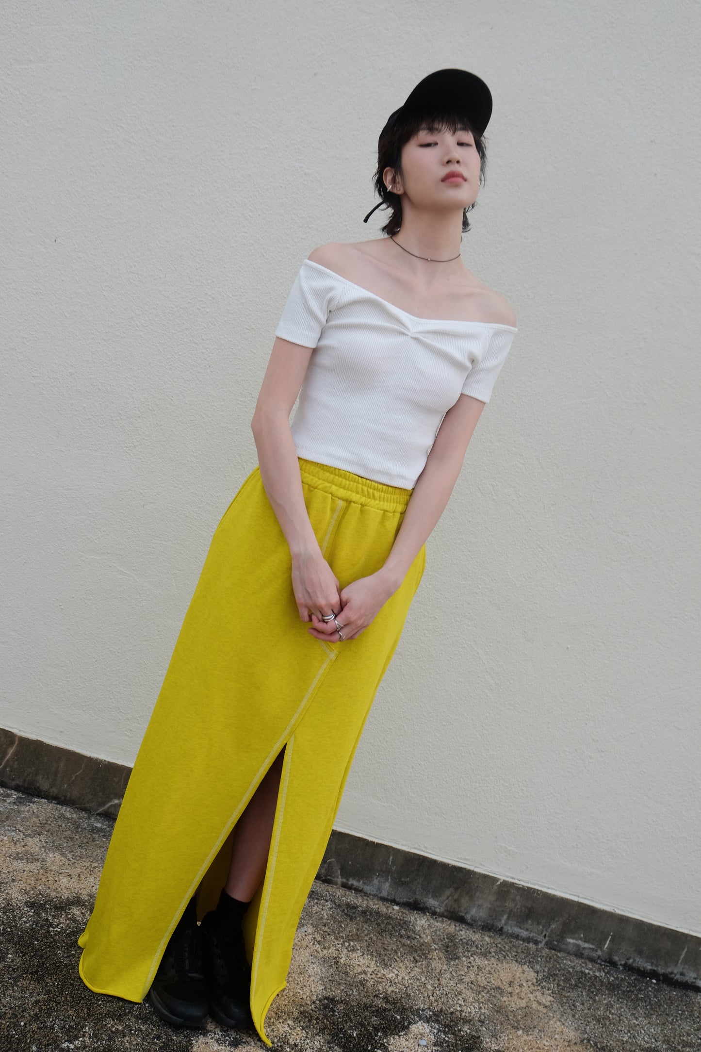 ✨推！Sporty Slit Skirt (Yellow)
