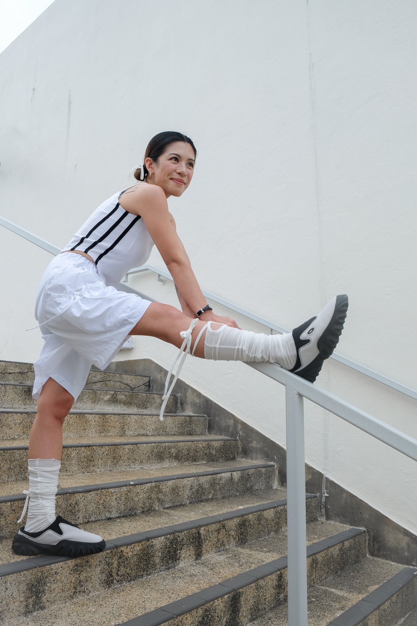✨推！"Ballet Boy" Ribboned Shorts (White)