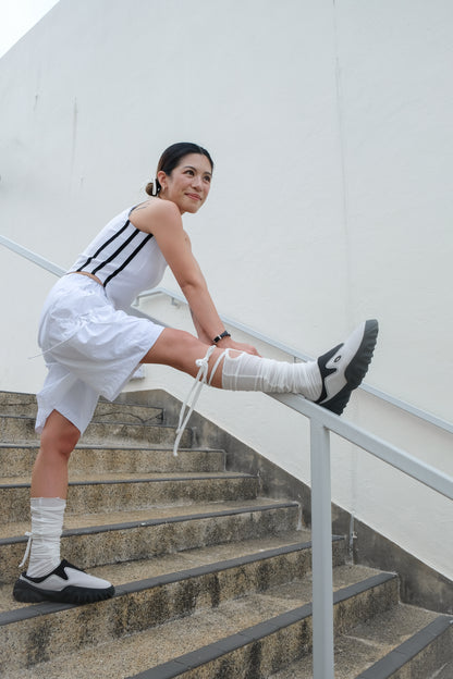 ✨推！"Ballet Boy" Ribboned Shorts (White)