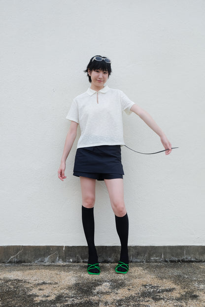 ✨推！"Lipa" Lace-up Layered Skorts (Army Green)