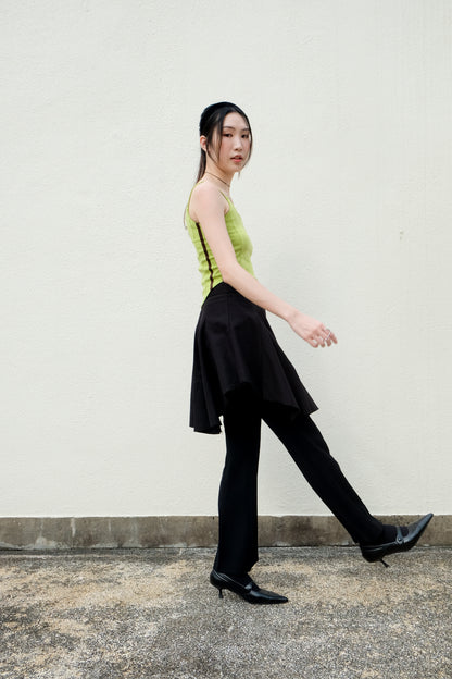 "Jackie" Raw Edge Flare Skirt