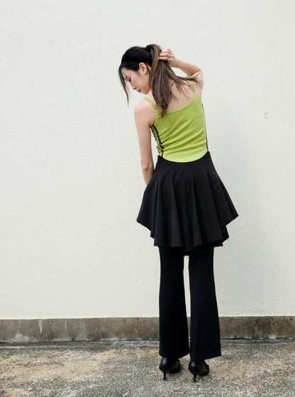 "Jackie" Raw Edge Flare Skirt