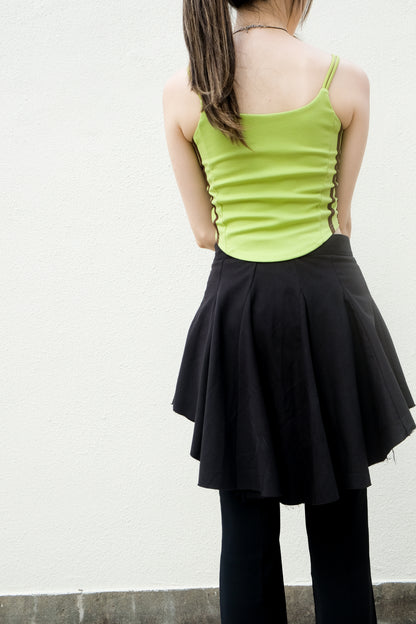 "Jackie" Raw Edge Flare Skirt