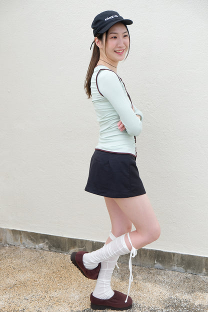 "Emma" Layering A-line Skirt (Black)