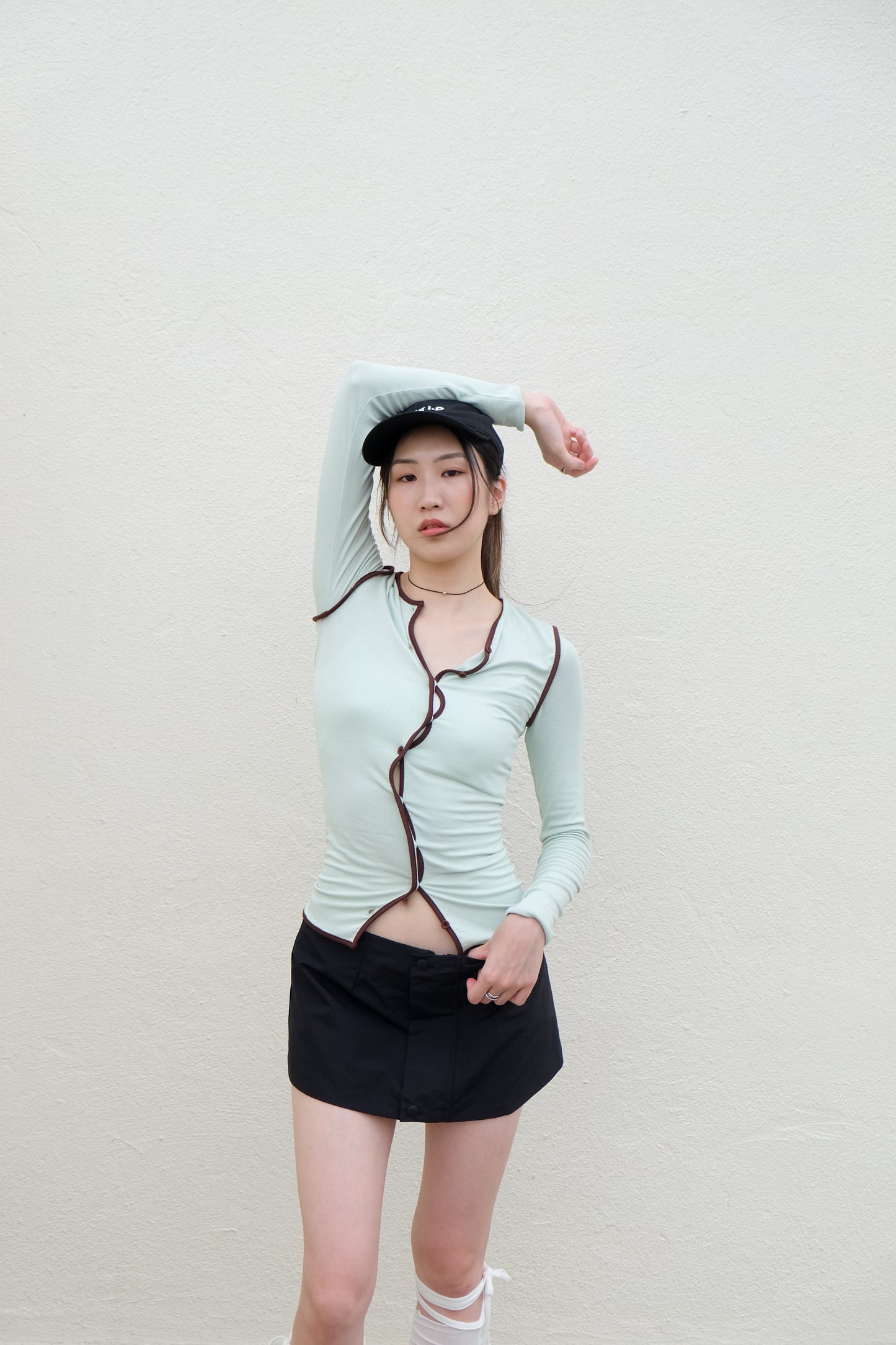 "Emma" Layering A-line Skirt (Black)