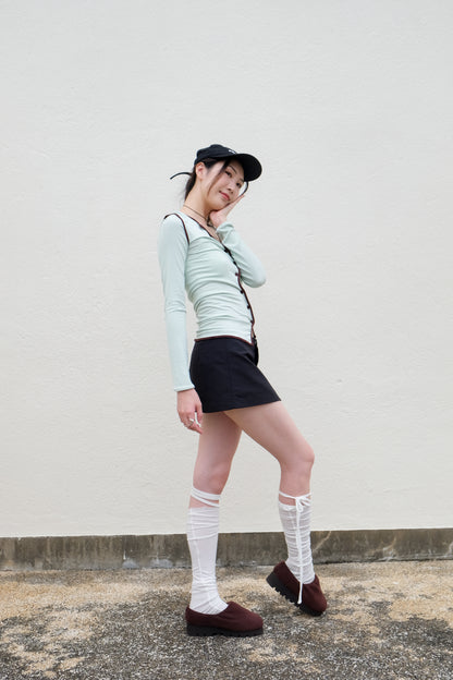 Slim & Curvy Cardigan (Mint x Choco)