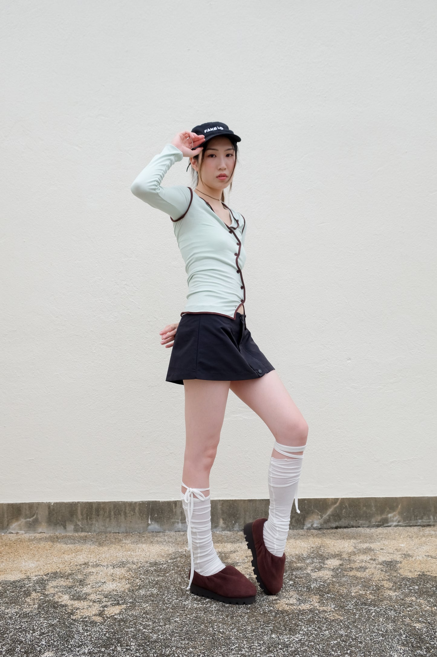 "Emma" Layering A-line Skirt (Black)
