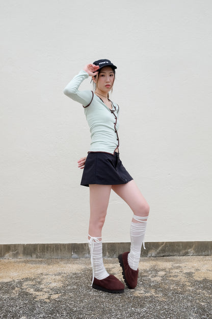 "Emma" Layering A-line Skirt (Black)