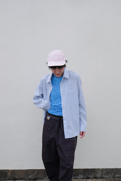 "Eyes" Cut-out Striped Summer Shirt