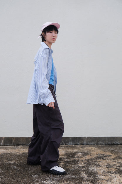"Eyes" Cut-out Striped Summer Shirt