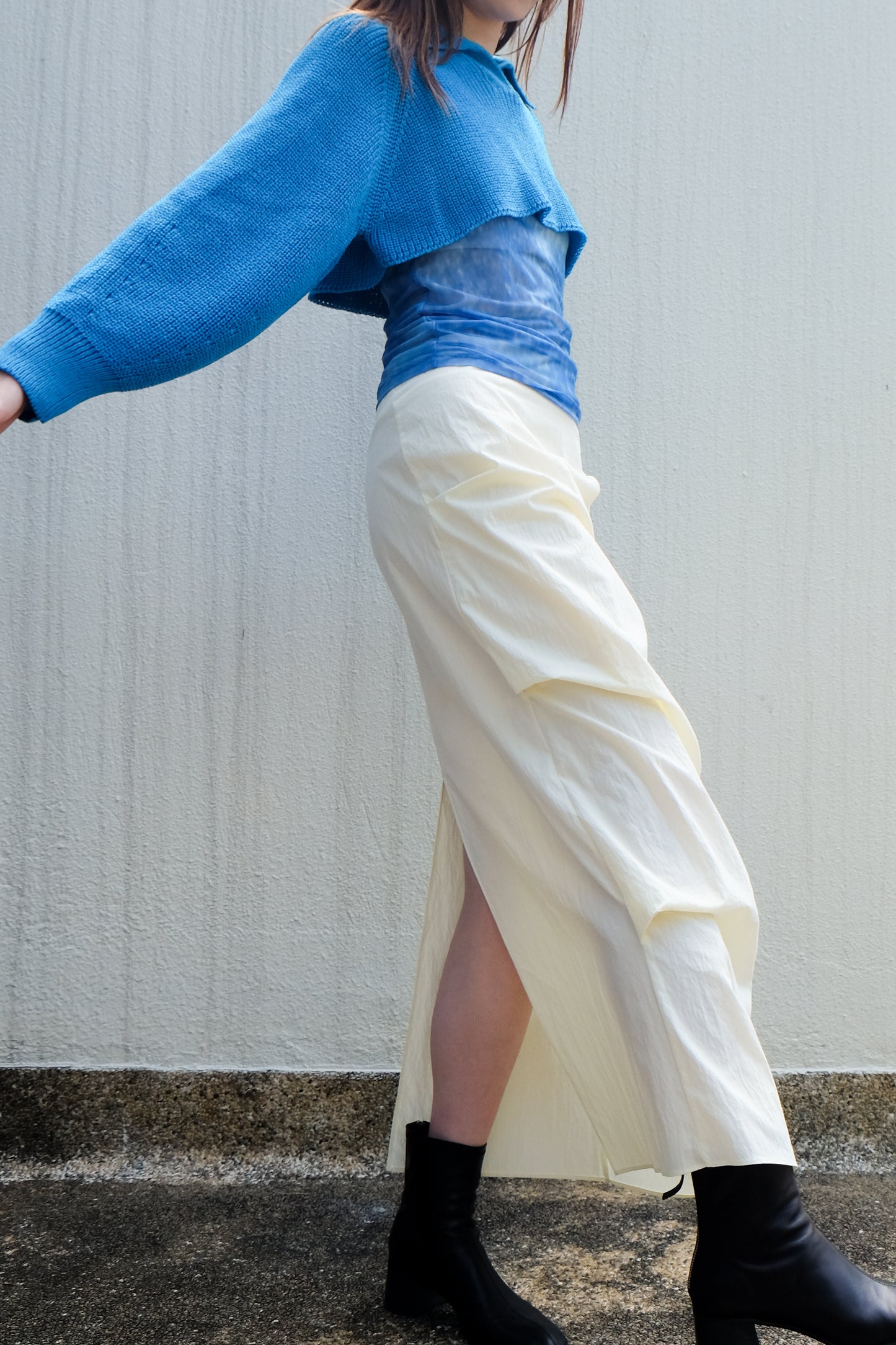 ✨推！"Shiina" Gathered Skirt (Butter)