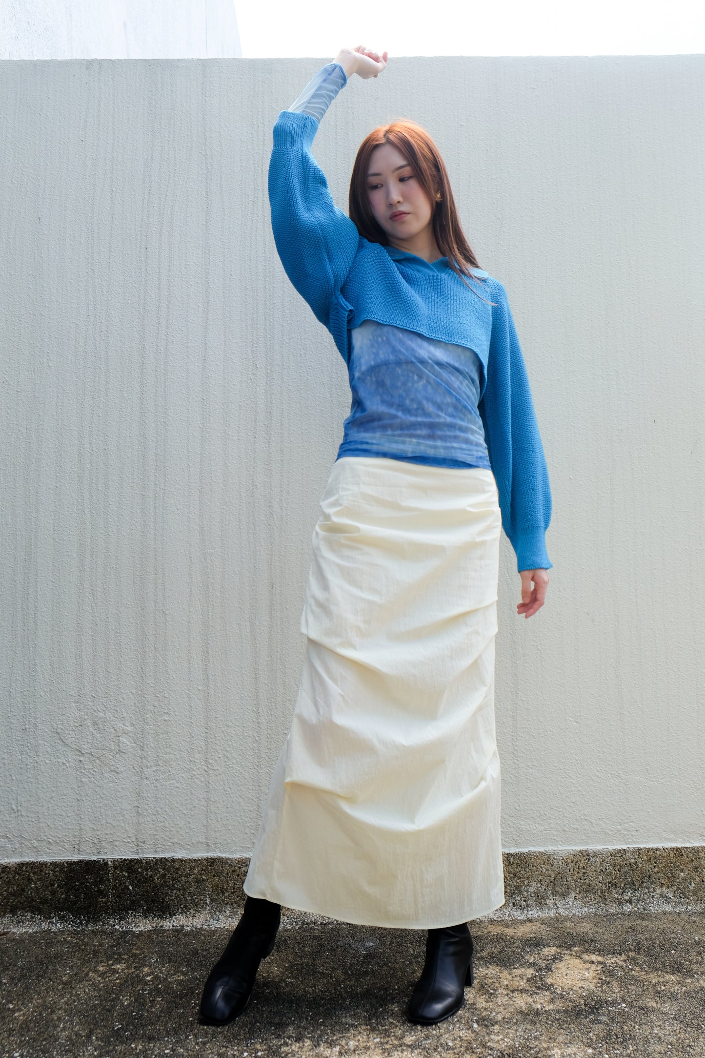 ✨推！"Shiina" Gathered Skirt (Butter)