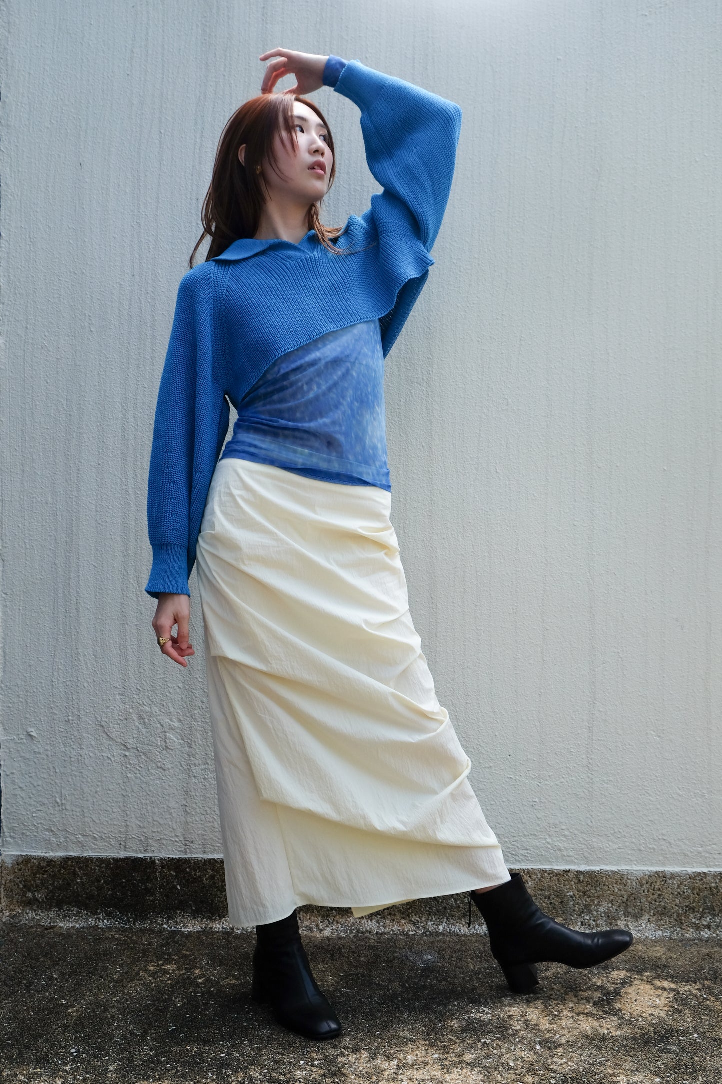 ✨推！"Shiina" Gathered Skirt (Butter)