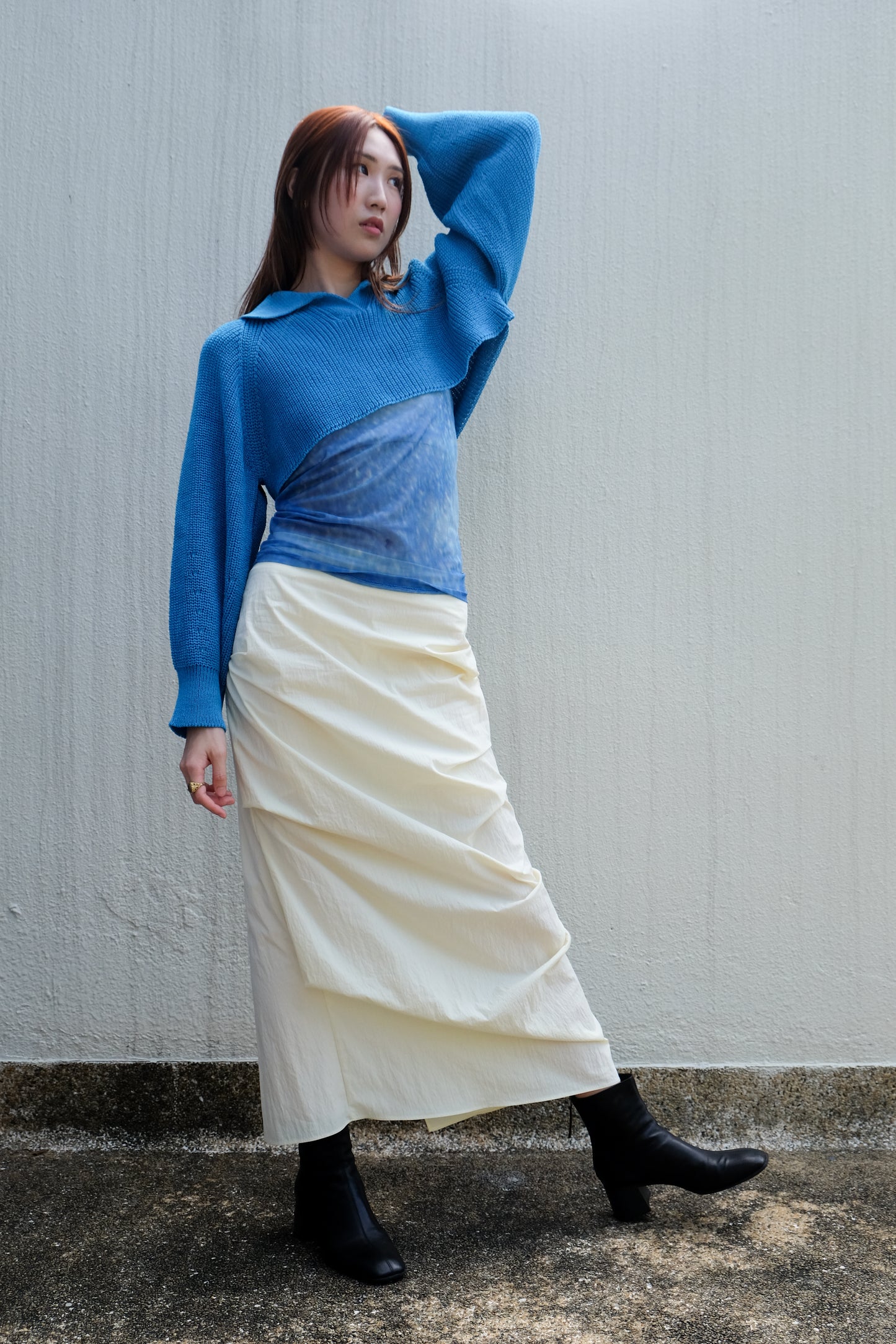 ✨推！"Shiina" Gathered Skirt (Butter)