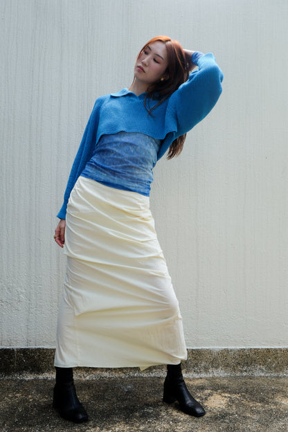 ✨推！"Shiina" Gathered Skirt (Butter)