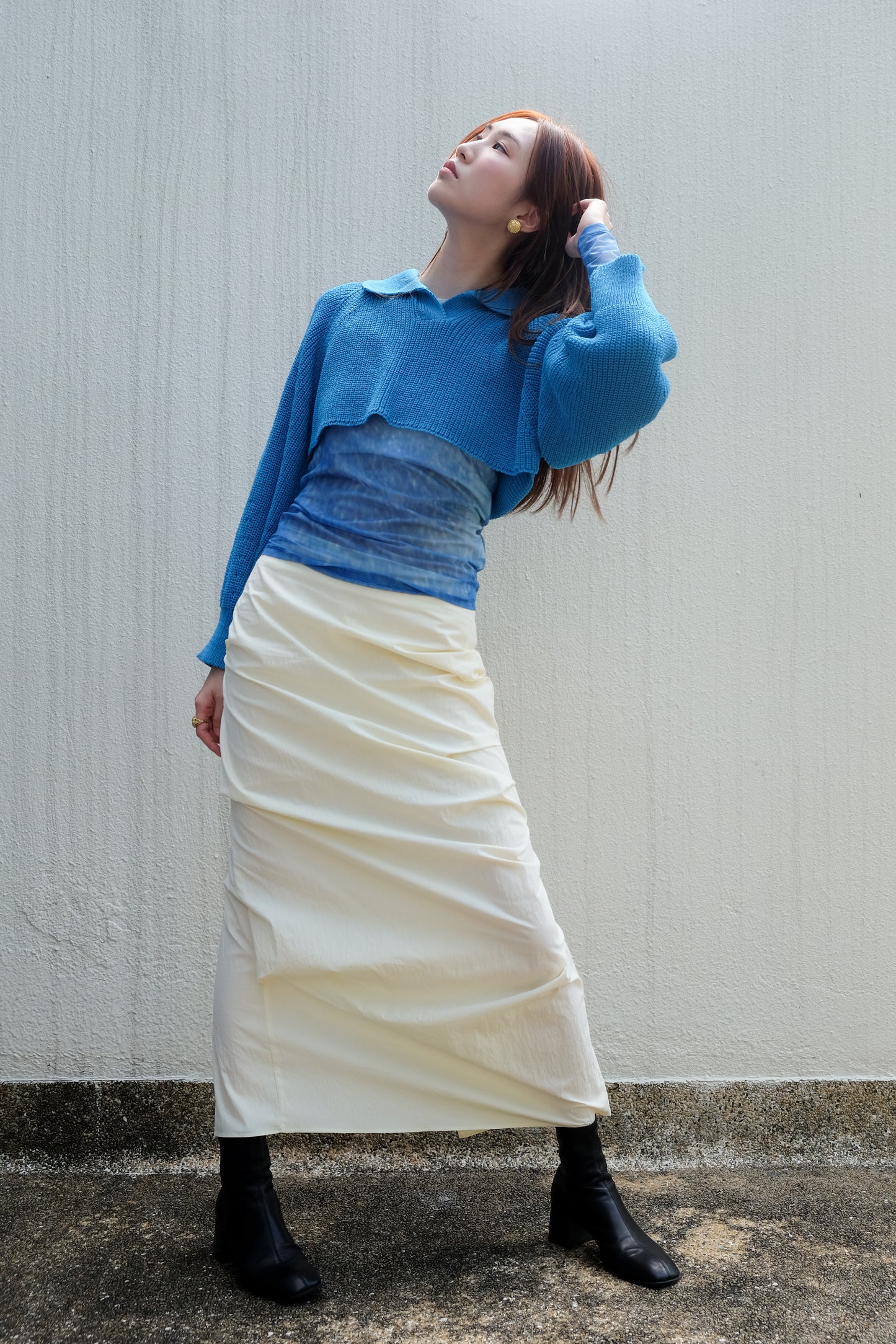 ✨推！"Shiina" Gathered Skirt (Butter)