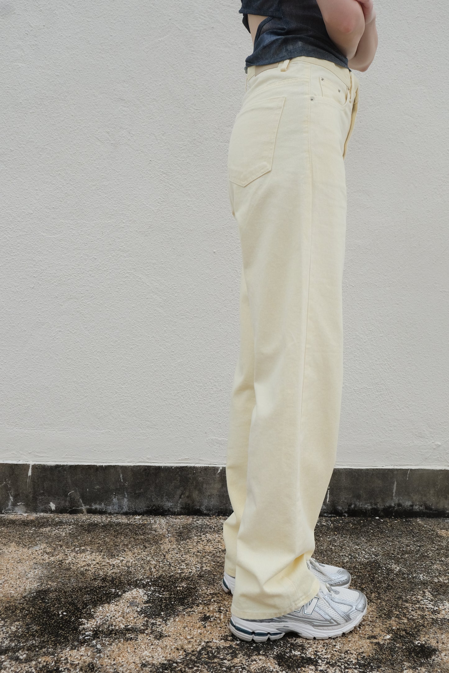 Pastel Straight Summer Pants (Lemon)