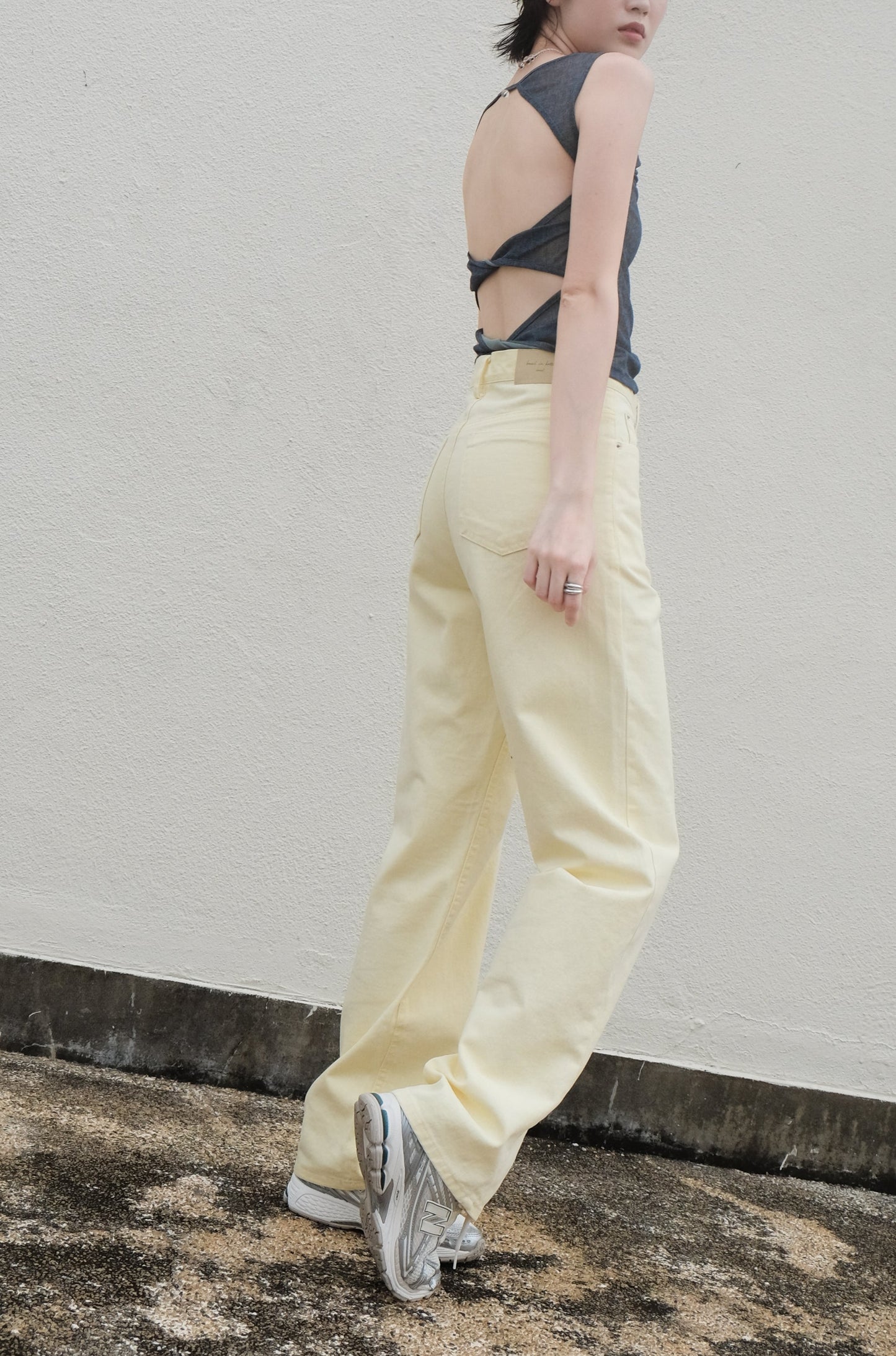 Pastel Straight Summer Pants (Lemon)