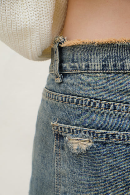 "Ayumi" Retro Bootcut Washed Jeans
