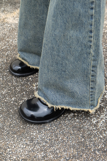 "Ayumi" Retro Bootcut Washed Jeans