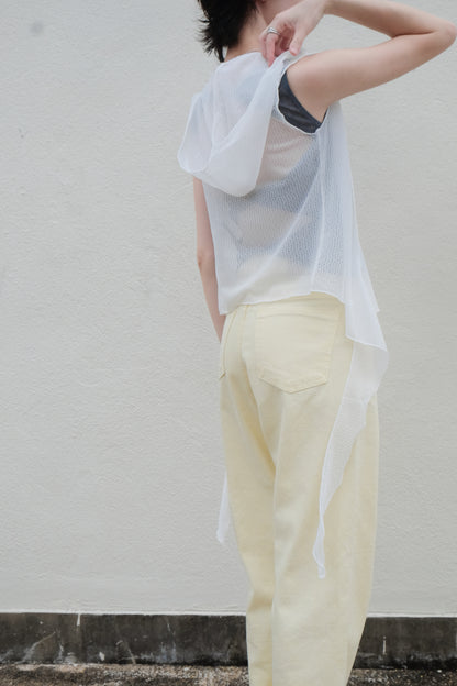 Pastel Straight Summer Pants (Lemon)