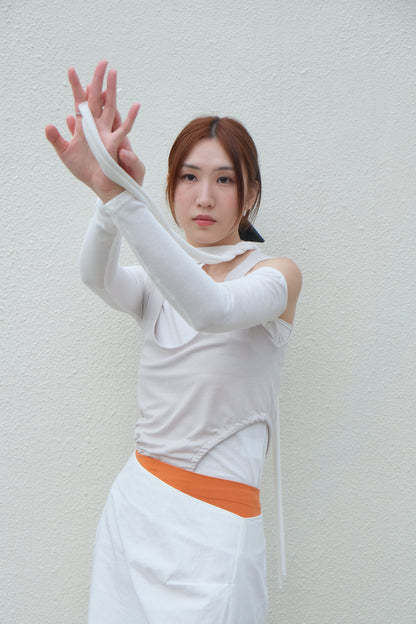 "Alexa" One-Shoulder Top (White)