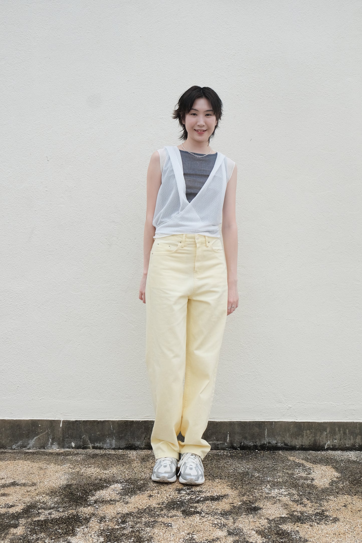 Pastel Straight Summer Pants (Lemon)