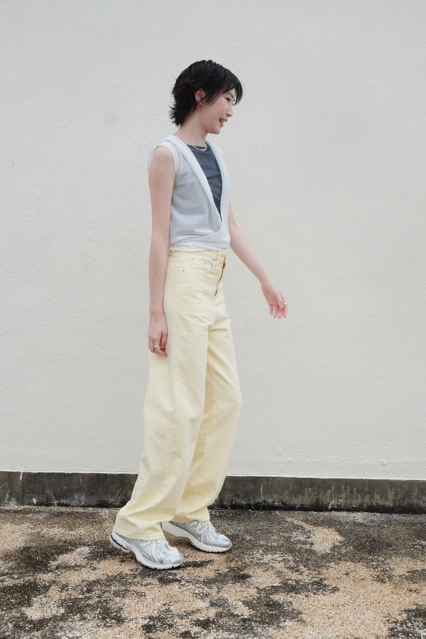 Pastel Straight Summer Pants (Lemon)