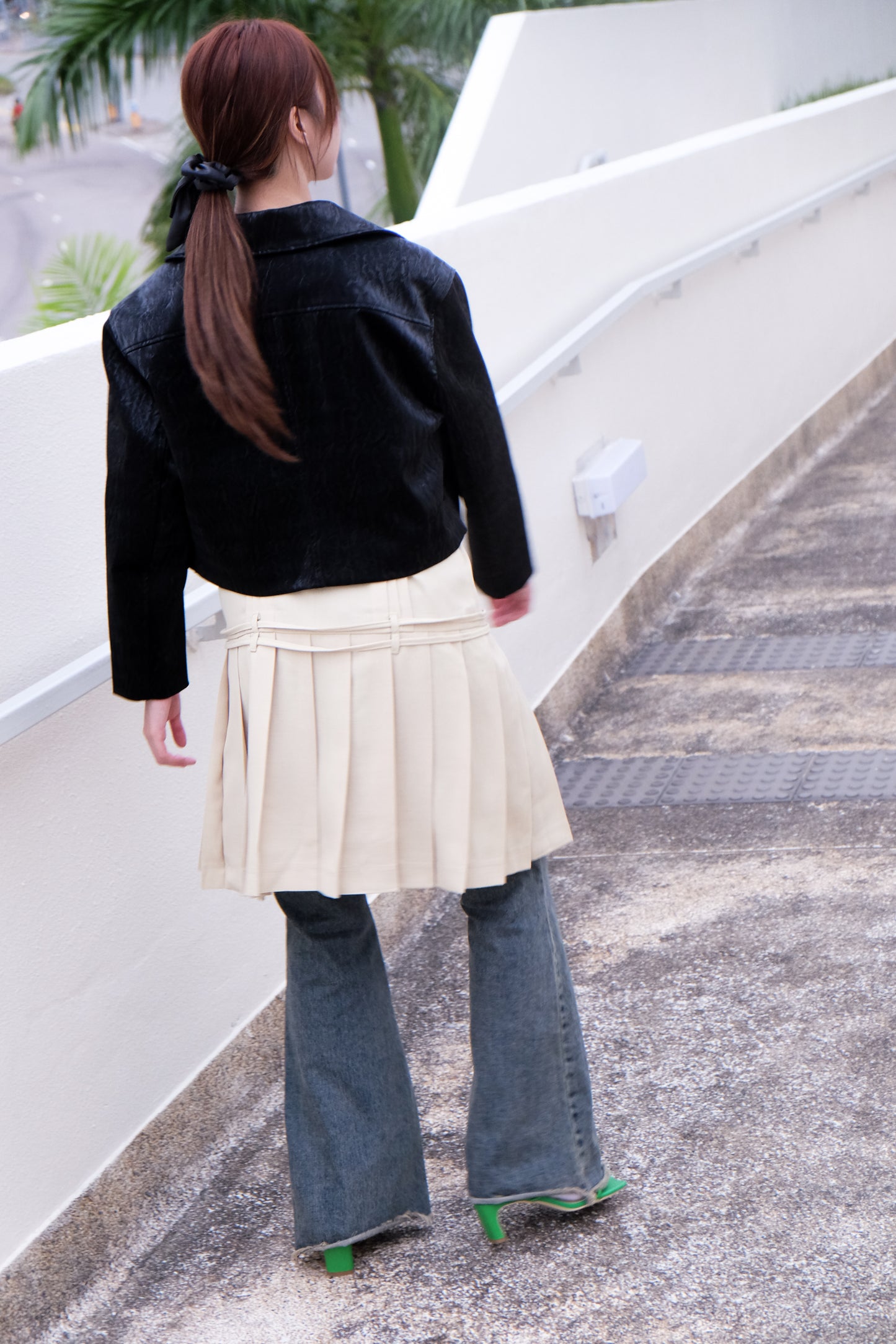 "Ayumi" Retro Bootcut Washed Jeans