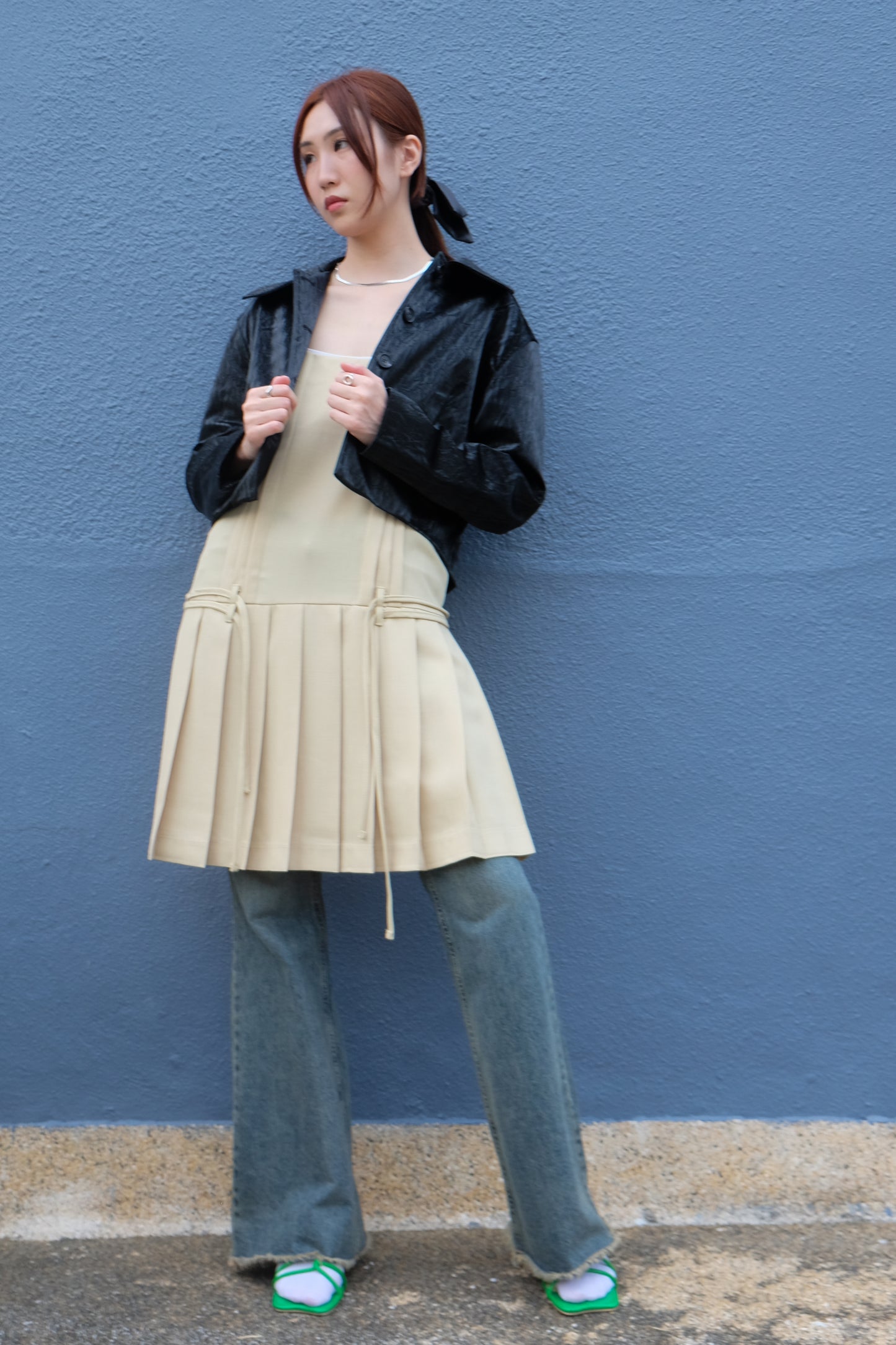 "Ayumi" Retro Bootcut Washed Jeans