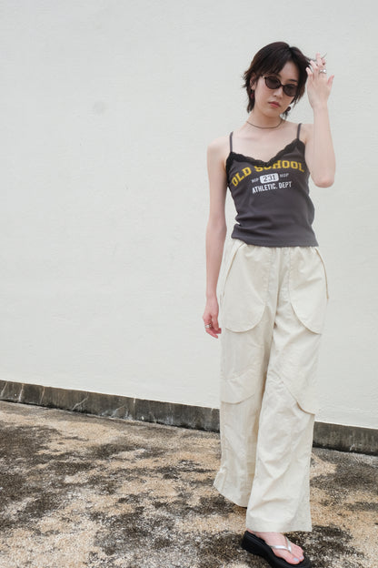 ✨推！"Old School" Lace Cami (Charcoal)