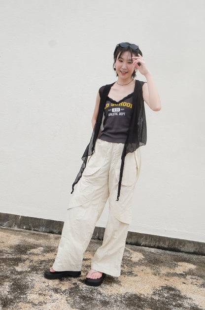 ✨推！"Old School" Lace Cami (Charcoal)
