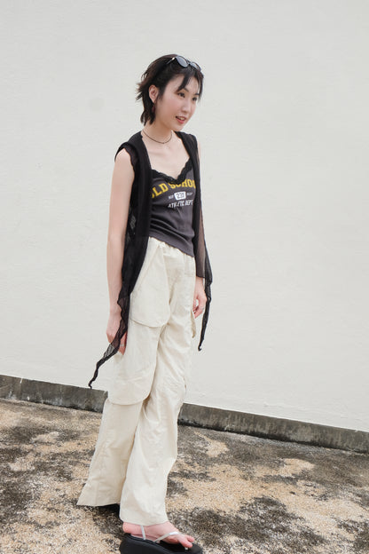 ✨推！"Old School" Lace Cami (Charcoal)