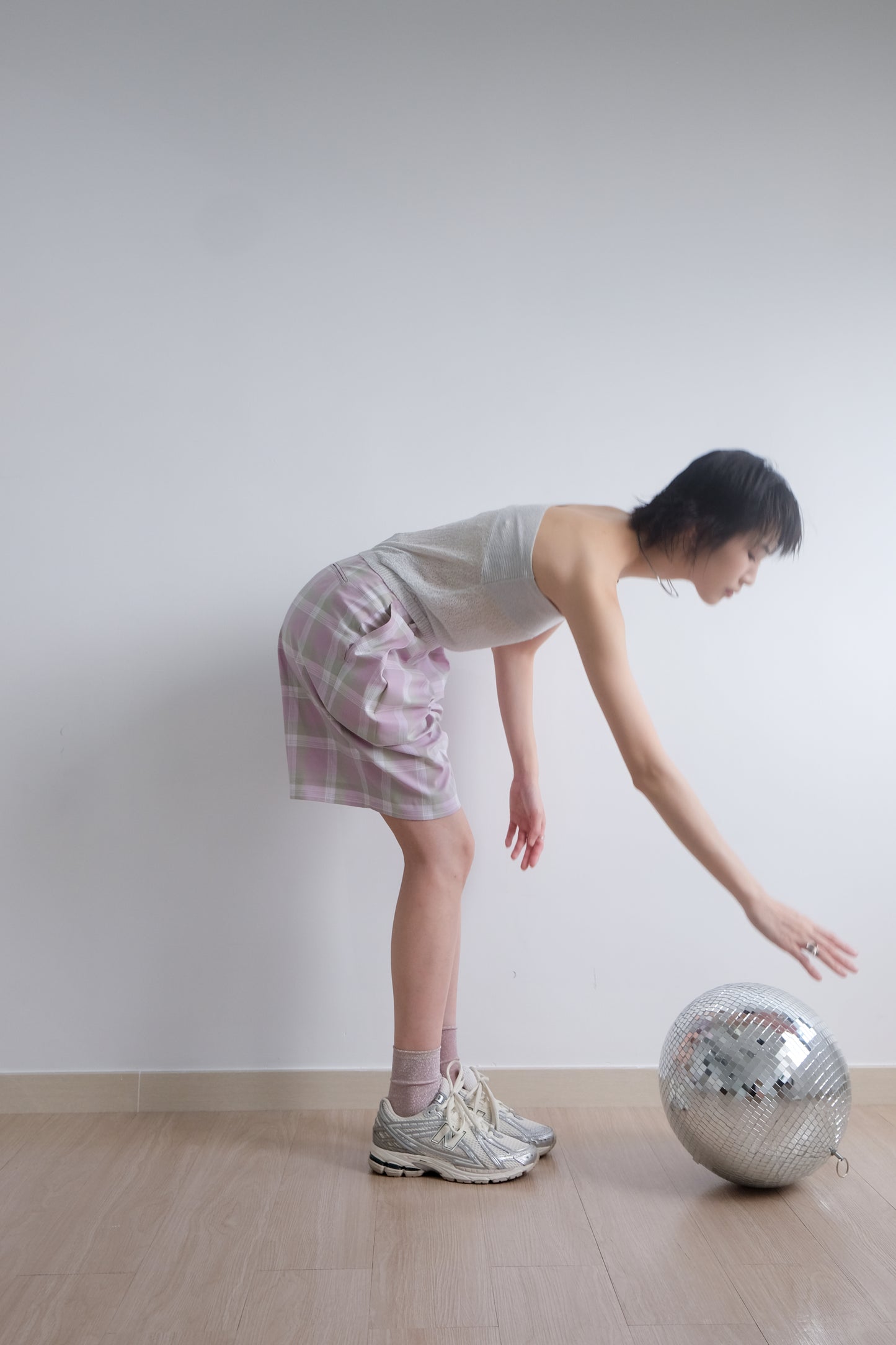 ✨推！“Liz" Cross-shoulder Two-piece (Silver Grey)
