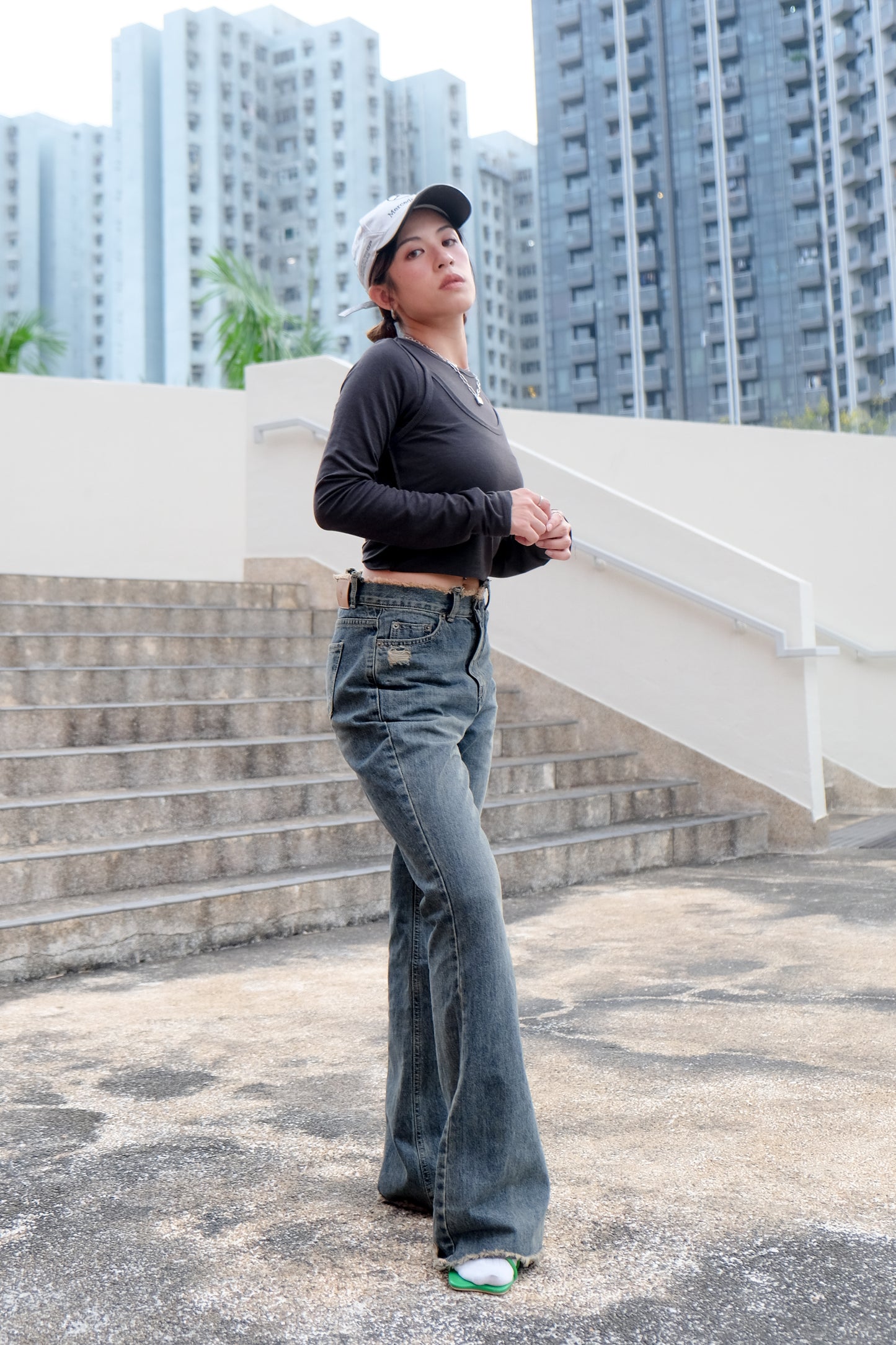 "Gemini" Two-way Layering Top (Caramel/ Charcoal/ Ivory)