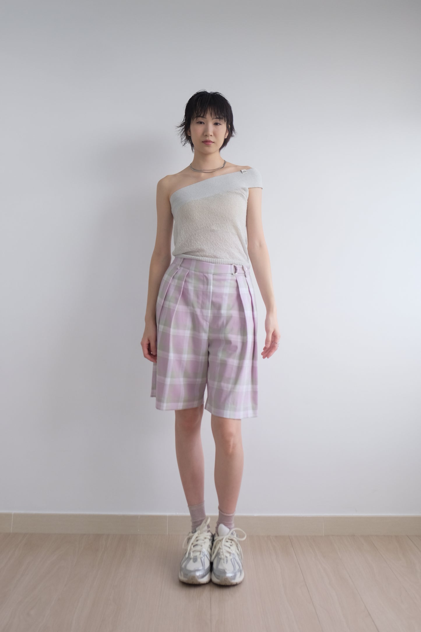 ✨推！“Liz" Cross-shoulder Two-piece (Silver Grey)
