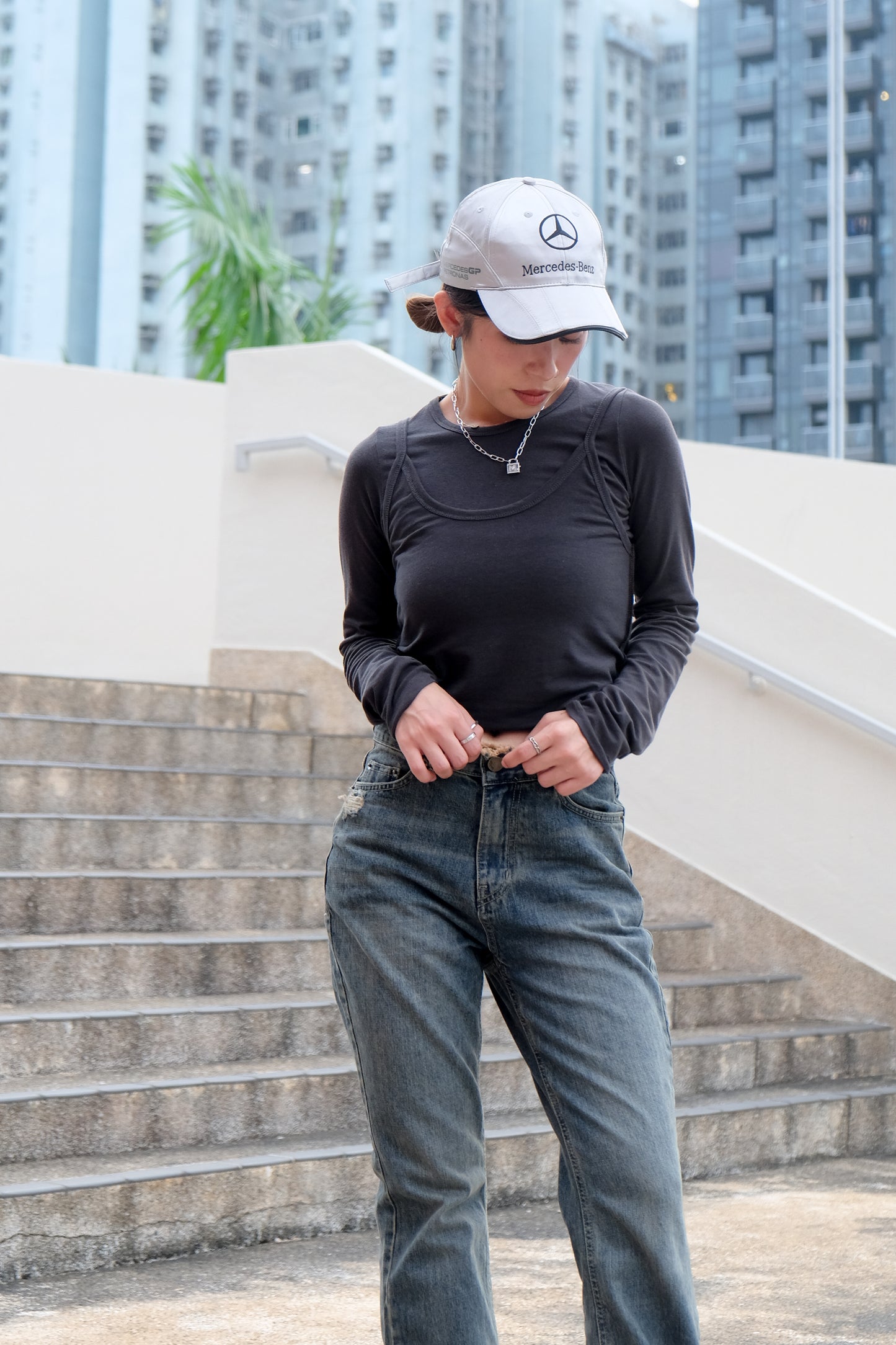 "Gemini" Two-way Layering Top (Caramel/ Charcoal/ Ivory)