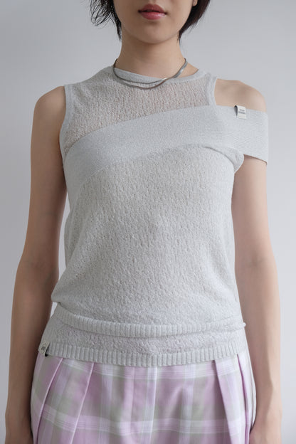 ✨推！“Liz" Cross-shoulder Two-piece (Silver Grey)