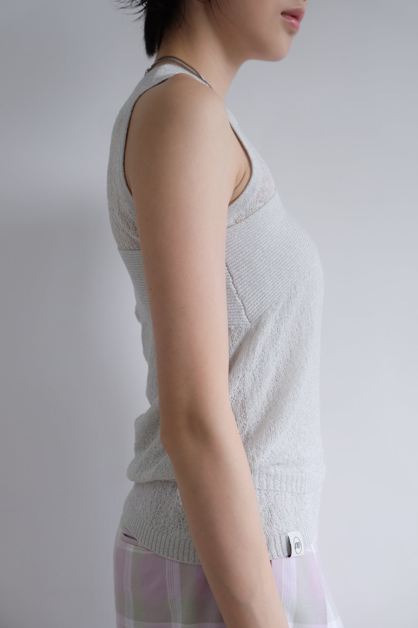 ✨推！“Liz" Cross-shoulder Two-piece (Silver Grey)