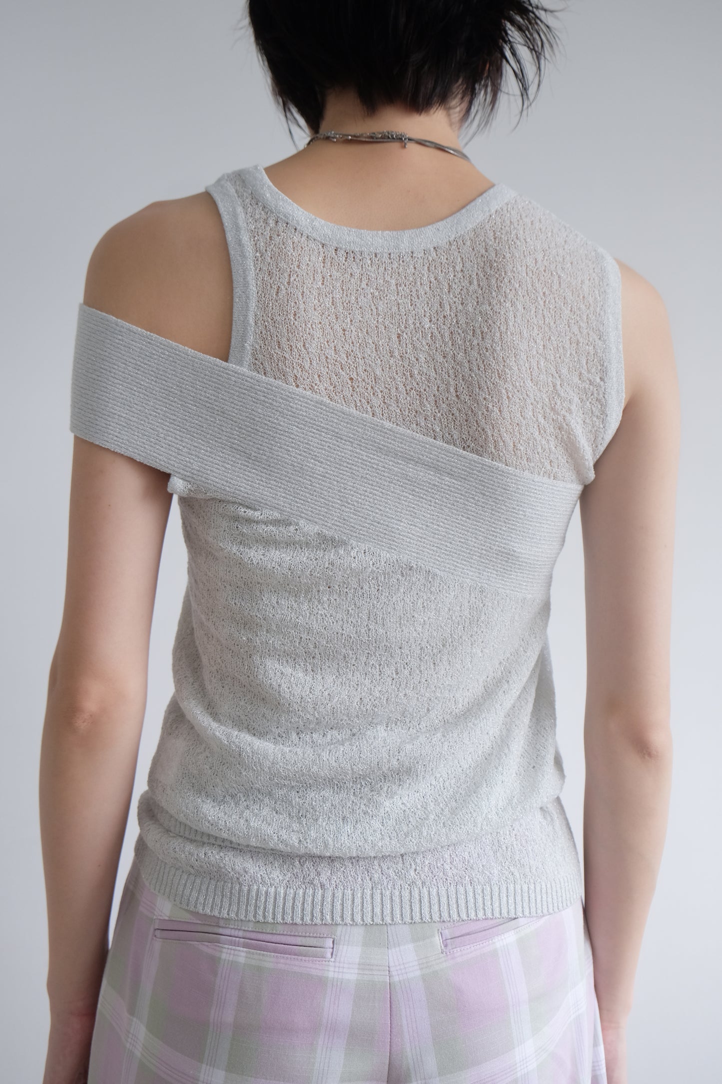 ✨推！“Liz" Cross-shoulder Two-piece (Silver Grey)