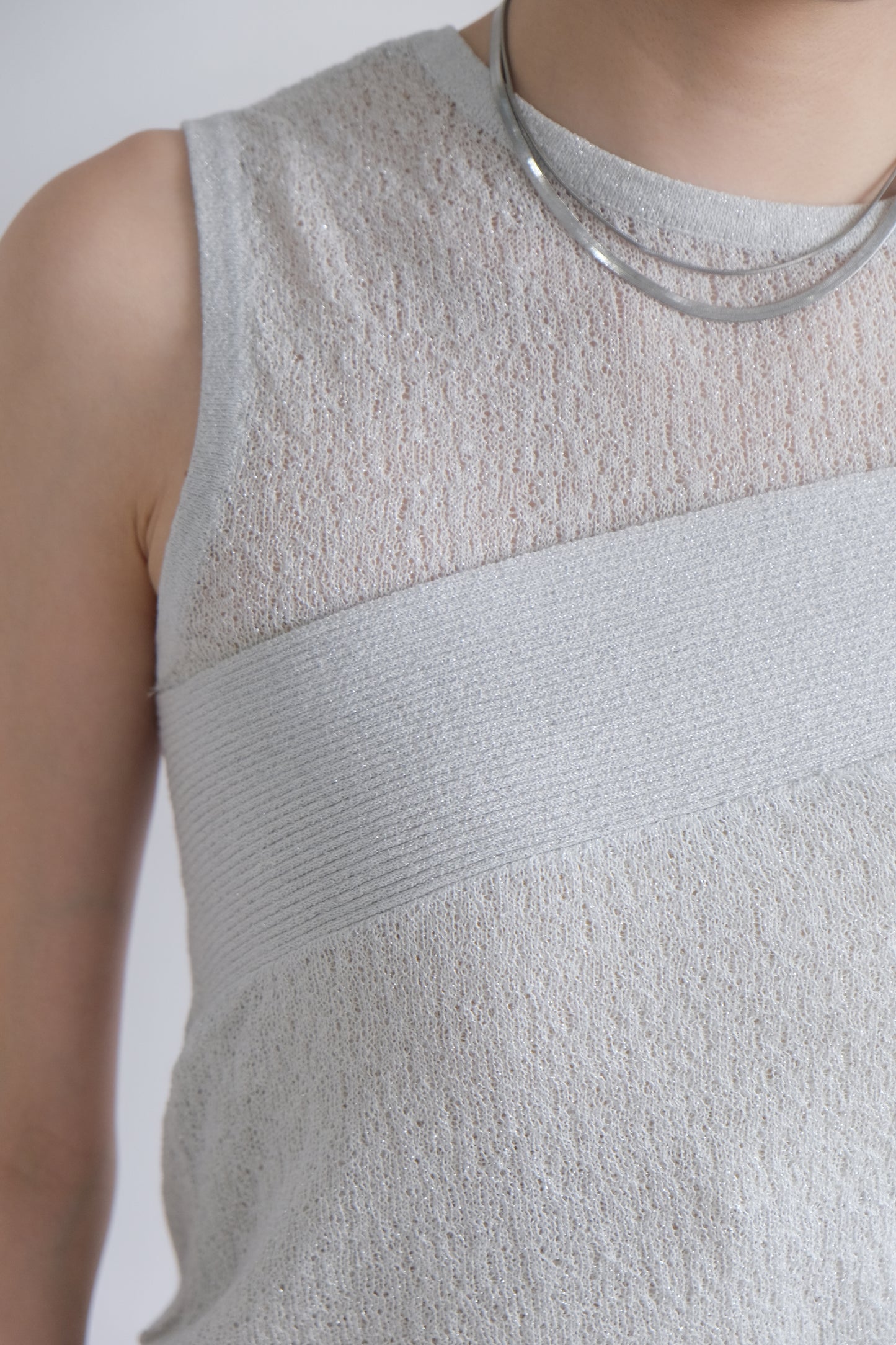 ✨推！“Liz" Cross-shoulder Two-piece (Silver Grey)
