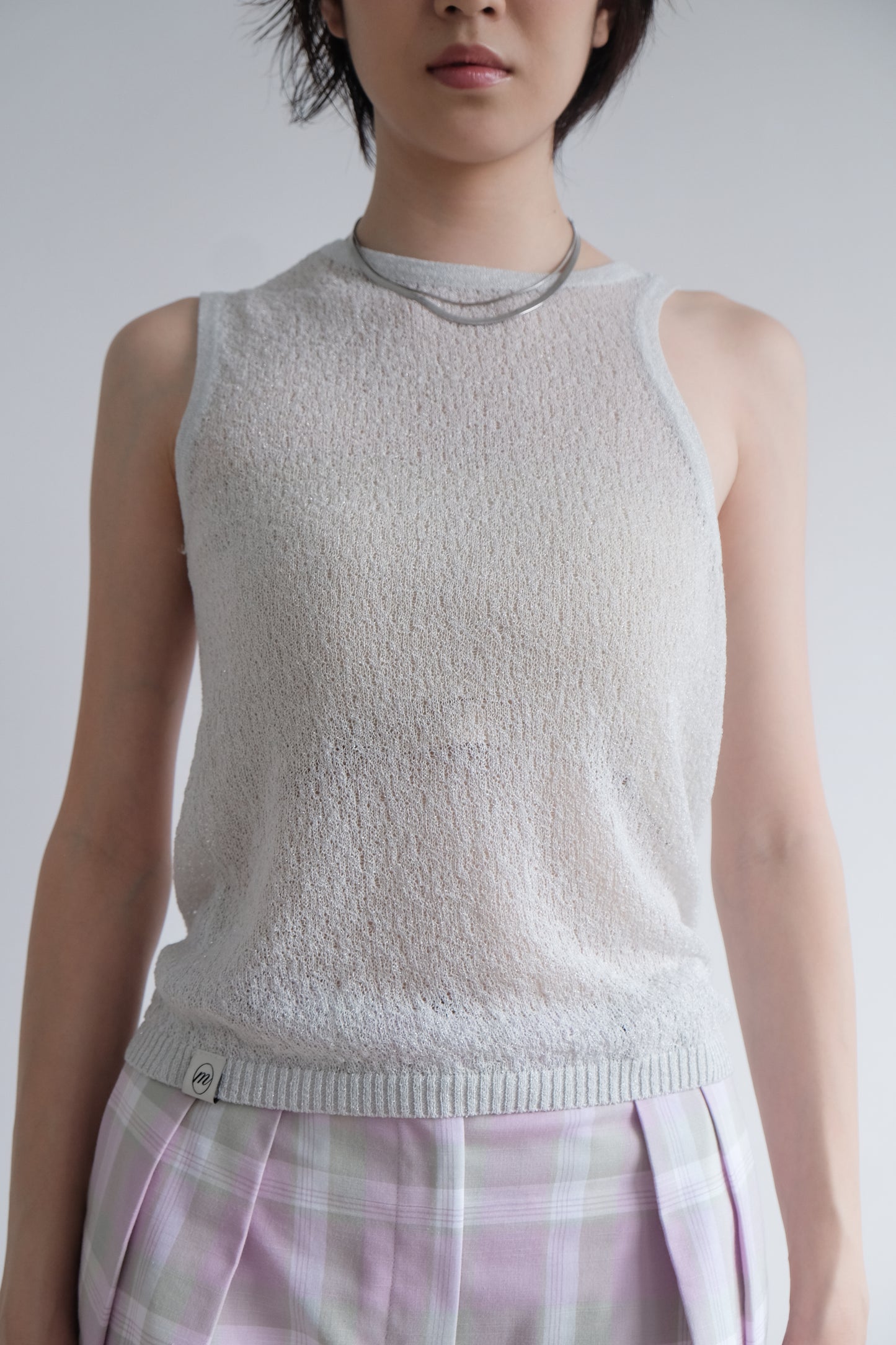 ✨推！“Liz" Cross-shoulder Two-piece (Silver Grey)
